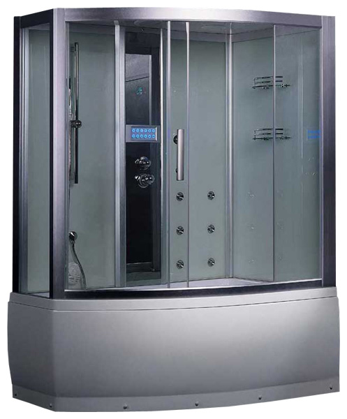 Гидромассажная кабина Eago DA328F3 серое стекло 1500х1000х2220мм   правая+АЭРОМАССАЖ