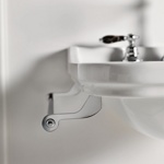 Раковина подвесная Kerasan Waldorf 60см с полотенцедержателем, хром - фото