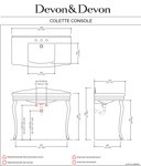 Devon&Devon Colette Декоративная структура 109х37см., с раковиной с 1отв. под смеситель , цвет: белая керамика- фото4