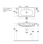 Раковина подвесная/встраиваемая 80x42 Globo Classic SCL81.BI - фото2
