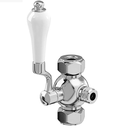 Дивертер для переключения на ручной душ Burlington V31 хром- фото