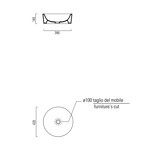 GSI Sand Раковина накладная круглая 42 см, h 14см без отв под смеситель, цвет белый- фото3