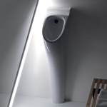 Kerasan Aquatech Писсуар напольный с сифоном и креплением, цвет: белый- фото