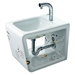 Биде напольное Althea Ceramica Design Outline 40117 с декором - фото