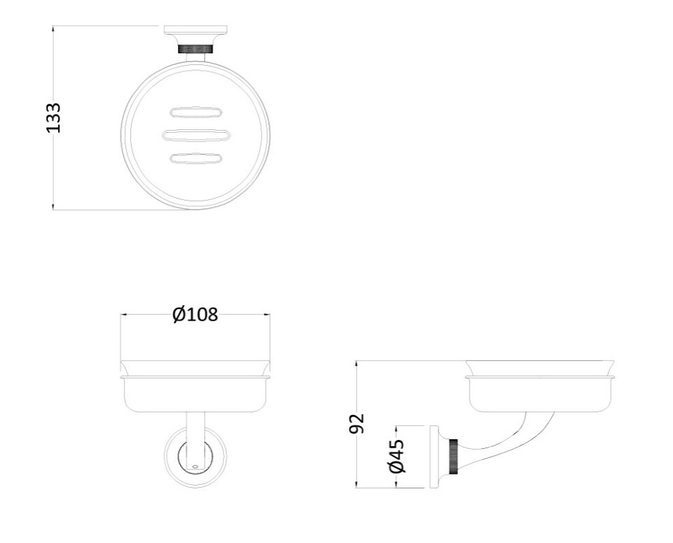 Мыльница Burlington Guild, цвет Золото/белый	- фото2