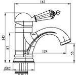 Смеситель для умывальника Boheme Imperiale Ripresa 321- фото2