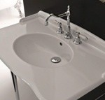 Artceram HERMITAGE консоль 92х58см с 1 отв. под смеситель+крепеж, цвет белый- фото2