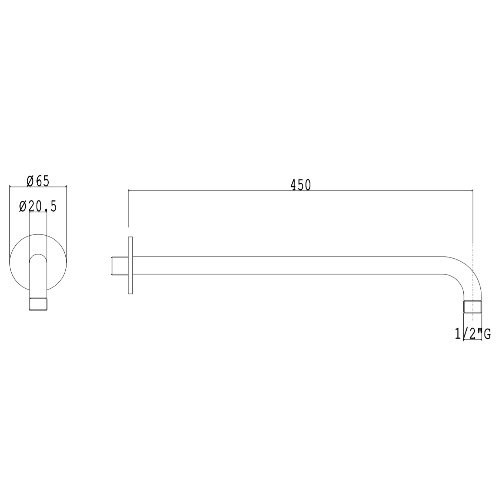 BD006BXX AquaElite кронштейн для верхнего душа из стены- фото2