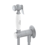 Душ гигиенический со смесителем Burlington SAVOY,цвет Шлифованный никель- фото