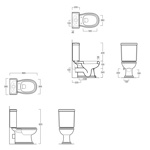 Унитаз моноблок с горизонтальным сливом Simas Arcade AR831- фото2