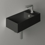 SIMAS AGILE Раковина подвесная 50х27 см, 1 отв., цвет: черный матовый- фото