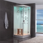 Гидромассажная кабина  EAGO DZ960 F8 1000x900x2400мм правая БЕЛОЕ СТЕКЛО- фото