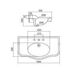 Sbordoni Palladio Раковина 100х55х69 см, 3 отв., на колонне, цвет: белый- фото3