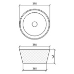 Раковина хрустальная, овальная Boheme 817-G, золото- фото6