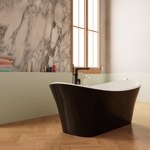 Ванна Frank F6104 White/Black отдельностоящая.- фото3