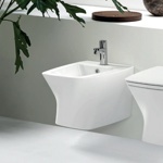 Azzurra Hera Биде подвесное 57х38х36,5 см, с 1 отв под смеситель, с крепежами, цвет белый- фото