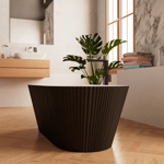 Ванна Frank F6103 White/Black отдельностоящая.- фото3