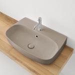 Kerasan Nolita Раковина подвесная/накладная 70х45 см, с 1 отв под смеситель, цвет цвет Коричневый орех- фото