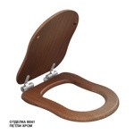 Caprigo BORGO Сиденье для унитаза BORGO, морилка/хром- фото2