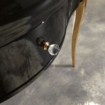 KERASAN Retro Консоль с черной раковиной 100 см, цвет: neco/oro- фото4