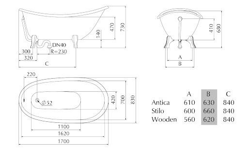  Paa Victoria      Antica 1700*830*610