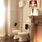 Унитаз Kerasan Retro 1011 с верхним бачком в комплекте (золото)- фото