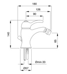 Смеситель для биде Bugnatese Lem 1923 хром/золото- фото2