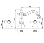 Смеситель для биде Bugnatese Princeton Plus 8025- фото2