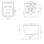 Artceram A16 MINI Унитаз подвесной безободковый 36х45 см, с креплениями, цвет белый.- фото2