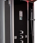 Гидромассажная  кабина EAGO DZ961F8 150х90 правая ЧЕРНОЕ СТЕКЛО- фото2