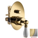 Palazzani Adams Color встроенный смеситель для ванны хром/золото- фото