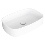 SIMAS Folio Раковина прямоугольная накладная 60x40x13 см, без отв под смеситель, цвет: белый- фото