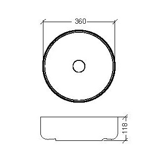 Раковина чаша Boheme круглая керамика матовая белая d36- фото2