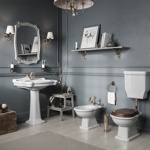 TW Bristol Унитаз приставной с низким бачком золото- фото4