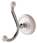 Devon DOROTHY вешалка-крючок настенный, держатель цвет: хром/белый- фото