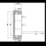 Gessi Rettangolo T Встраиваемого смеситель для раковины, излив 200мм, цвет: хром- фото2