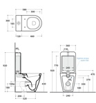 Унитаз моноблок 36x58 Globo Forty3 FO003.BI- фото2