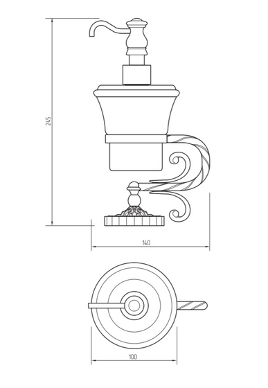 Дозатор настольный Migliore Edera- фото2