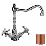 Palazzani Adams Color смеситель для раковины с высоким поворотным изливом/ медь- фото