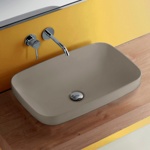 Kerasan Tribeca Раковина встраиваемая/накладная 60х38см, без отверстия под смеситель, цвет: Nocciola- фото