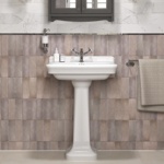 Раковина Burlington Guild 56 см на 1 и 3 отверстия с пьедесталом- фото3