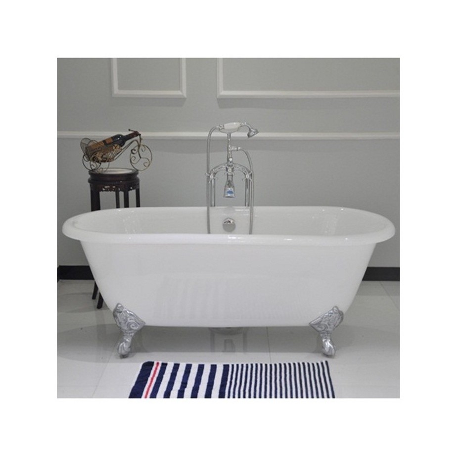 Ванна чугунная RECOR Dual170x78 с хромированными ногами- фото