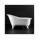 Ванна чугунная RECOR Slipper 170x76 с белыми ногами- фото