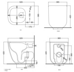 Cielo Era Биде напольное 36,5x52xh42см, с 1 отв. под смеситель, цвет: Fango- фото3