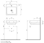 Раковина подвесная/накладная 48 см Cielo Smile Square SMLA48- фото3