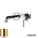 Palazzani Digit встроенный смеситель на раковину, излив 229 мм, золото- фото