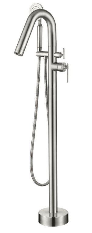 Смеситель напольный Boheme ETERNA NICKEL BRUSH 179-NB- фото