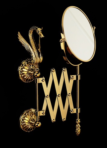 Зеркало оптическое пантограф D18 см. (3Х) настенное Migliore Luxor арт.26130- фото3