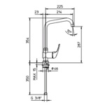 Palazzani Proxima смеситель для кухни, хром- фото2