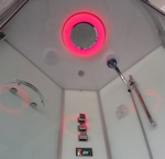 Гидромассажная кабина EAGO DZ951 F8  900x900x2300мм   БЕЛОЕ СТЕКЛО- фото3